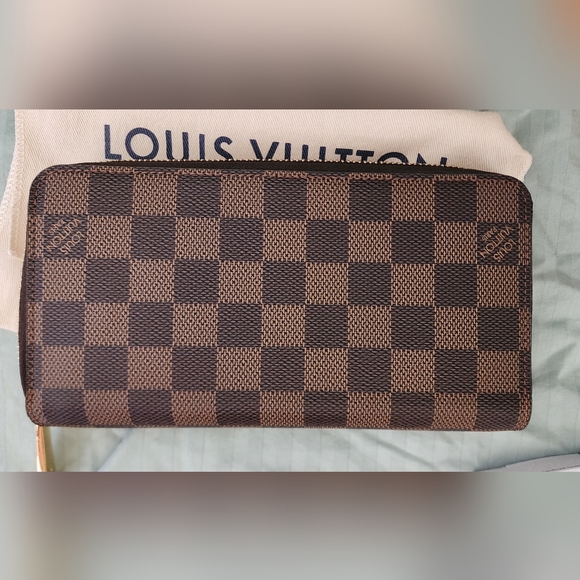New Authentic Louis Vuitton Long Zippy Organizer Wallet Damier Ebene - Picture 3 of 11